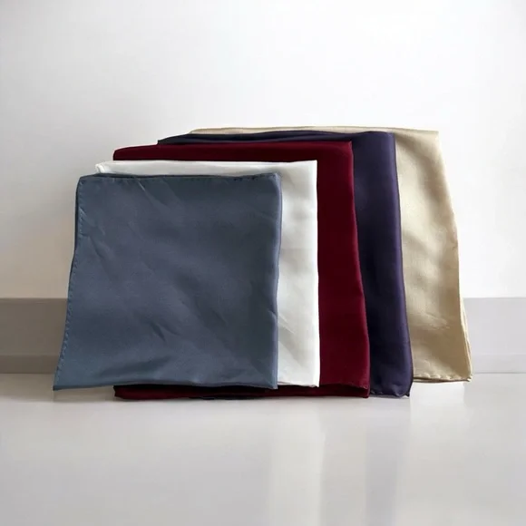 Bundle Five Luxurious Silk Pocket Square - Picture 1 of 12